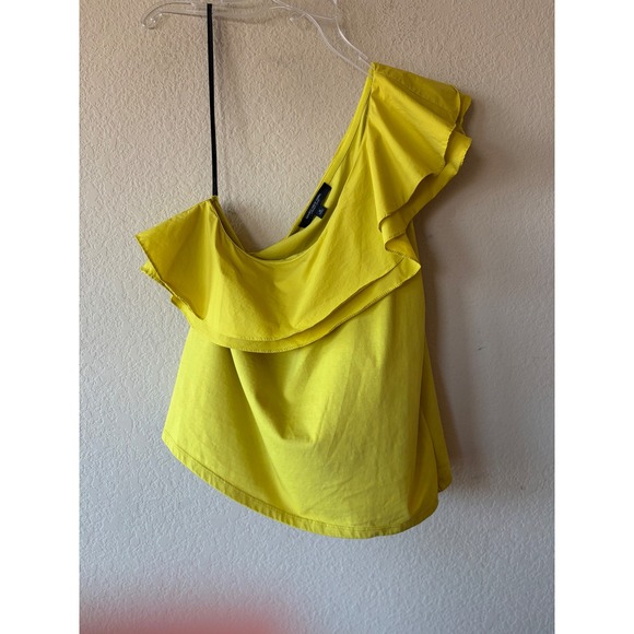 Marc New York Andrew Marc Tops - Marc New York Andrew Marc One Shoulder Ruffle Top Lime Yellow XL M4MKB419